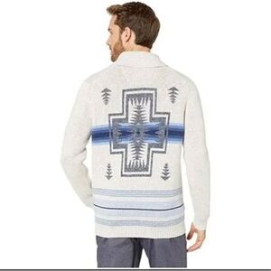 Tommy Bahama & Pendleton Chief Jospeh Aloha Harding Shawl Cardigan mens S RARE